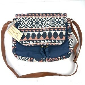 Canyon Sky Handbag Aztec Canvas Southwestern Shoulder Strap Brand New